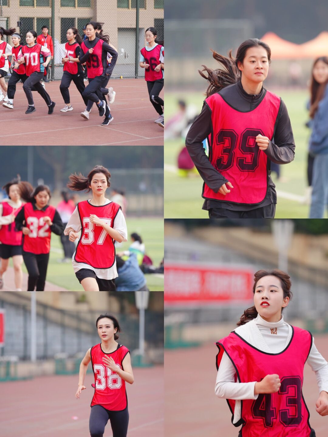 现场观众为运动员们欢呼加油